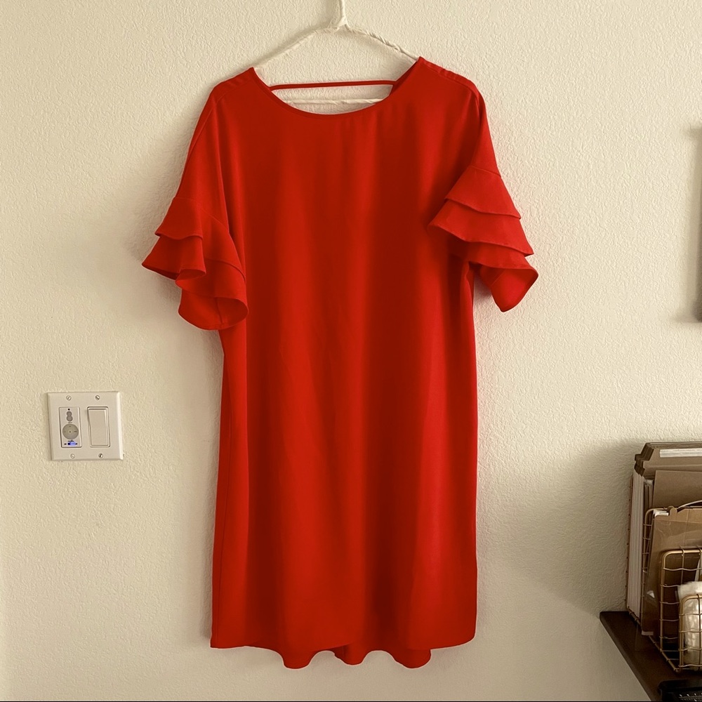 Bright red/orange dress